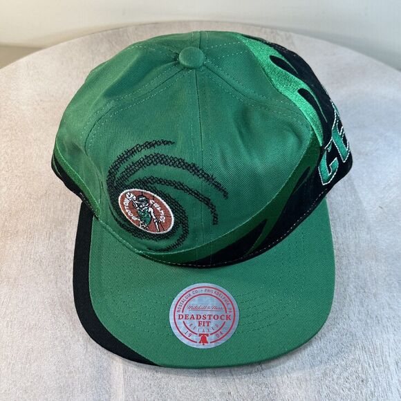 Boston Celtics Spiral Deadstock Cap Green Snapback Mitchell & Ness Unique Hat - Picture 5 of 14